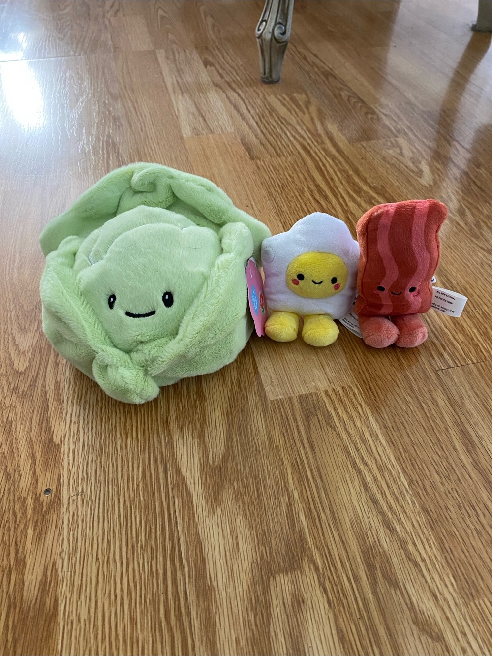 Giggle Scape NWT Plush Green Cabbage and Bacon and Egg